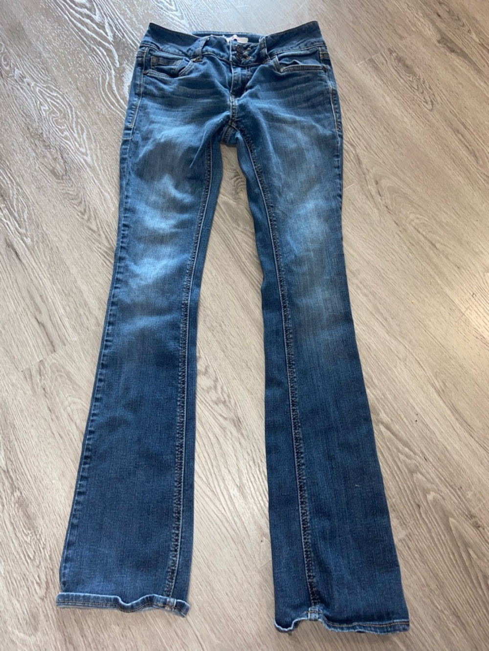 Refuge Low Rise Women's Dark Blue Flare Jeans